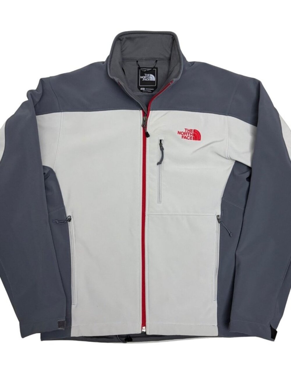 THE NORTH FACE Shell Jacket Gray Waterproof Light Windbreaker Coat Mens Small